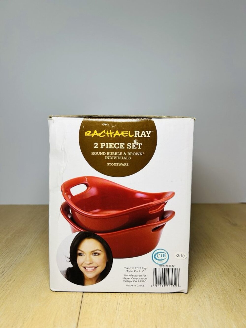 Rachel Ray 2-Piece Bubble & Brown Oven Round Bakeware Set Red - Picture 4 of 8